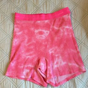 Tie dye thermal PINK pj shorts